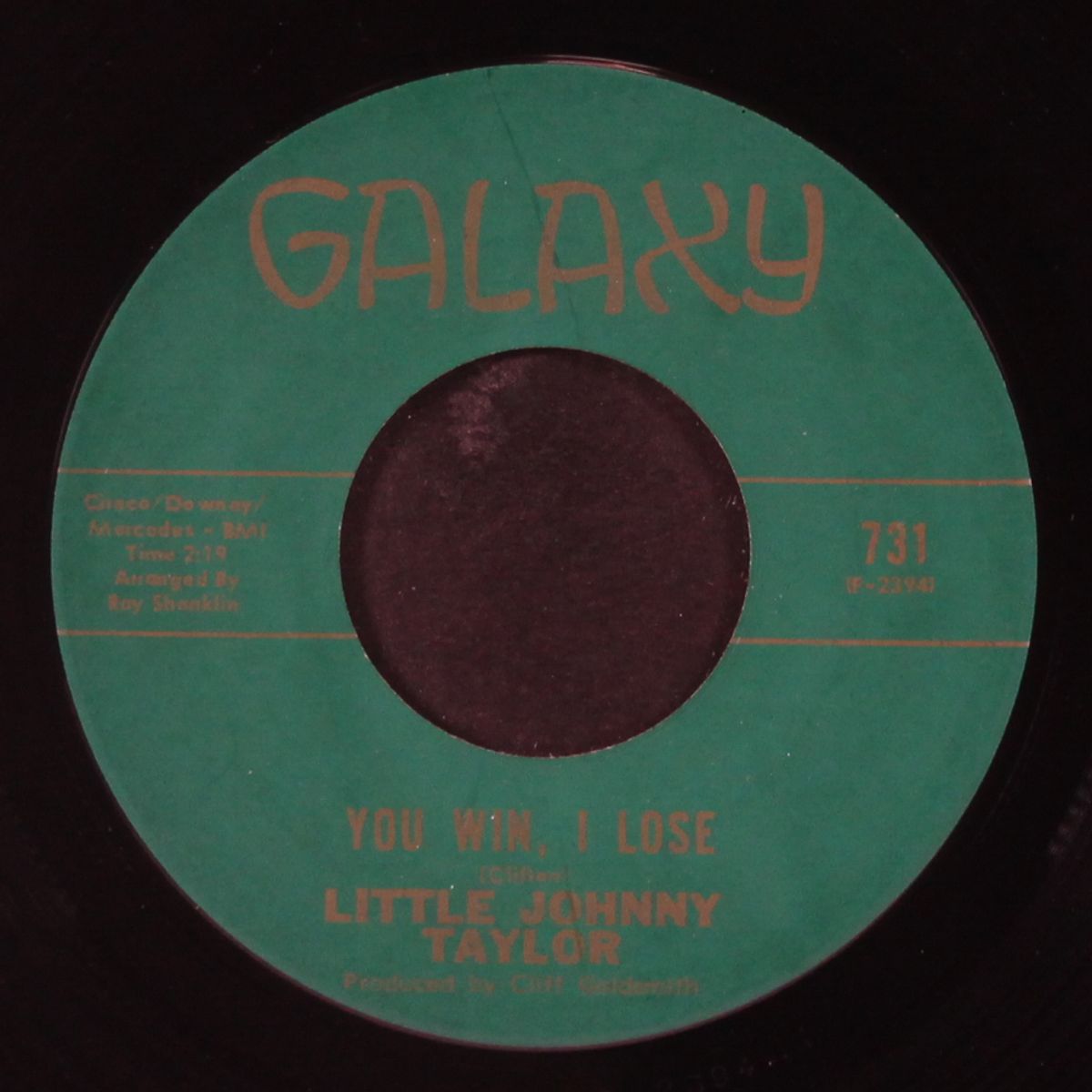 you win, i lose / nightingale melody by JOHNNY TAYLOR