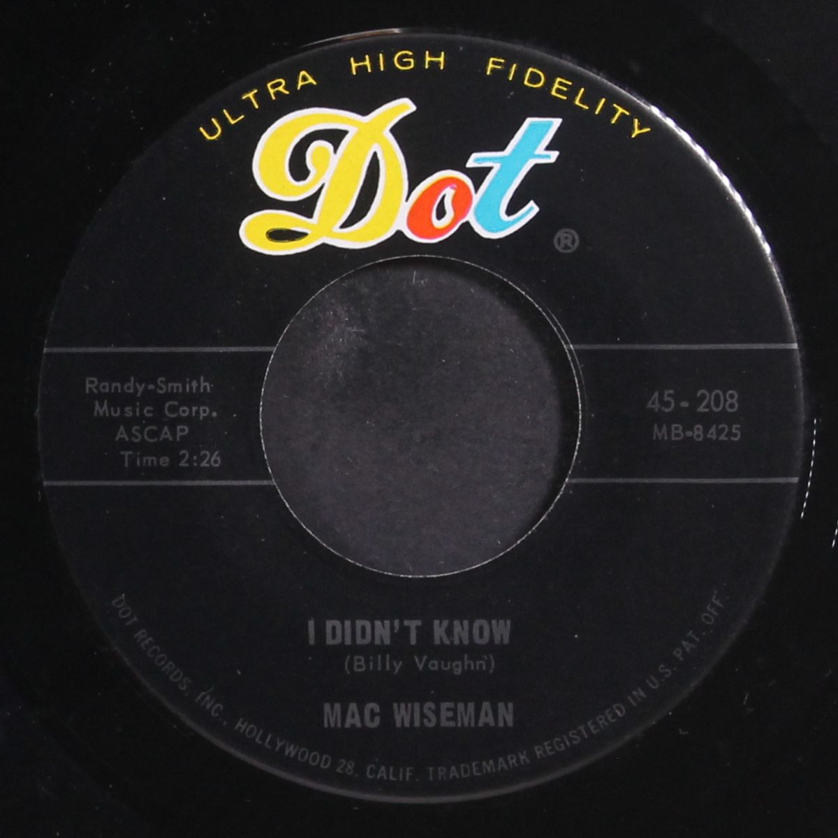 don't blame it all on me / i didn't know by MAC WISEMAN