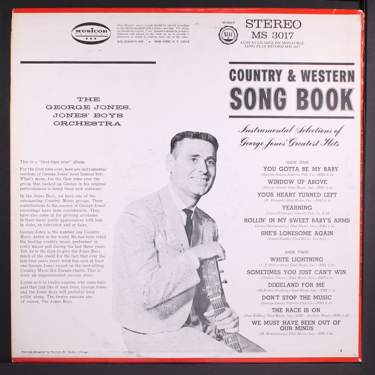 country & western song book by GEORGE JONES