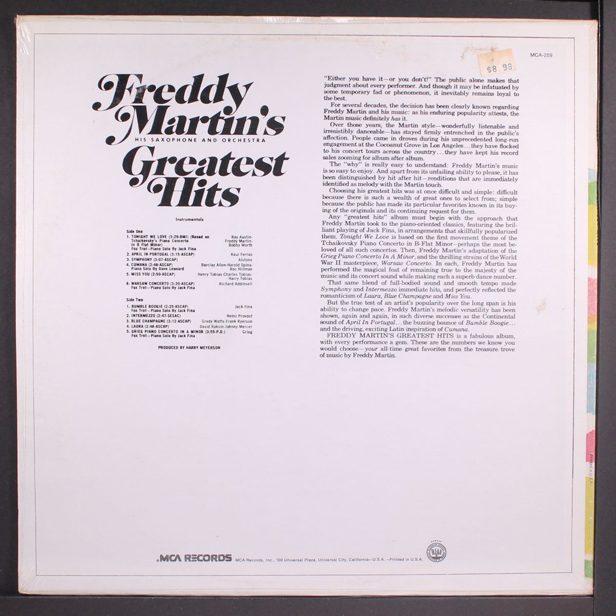 greatest hits by FREDDY MARTIN