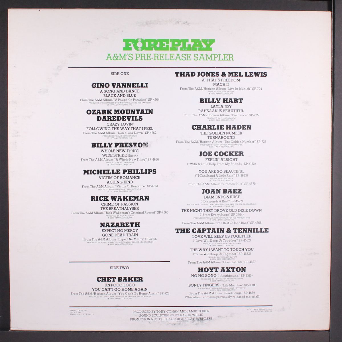 foreplay; pre-release sampler #3 by VARIOUS