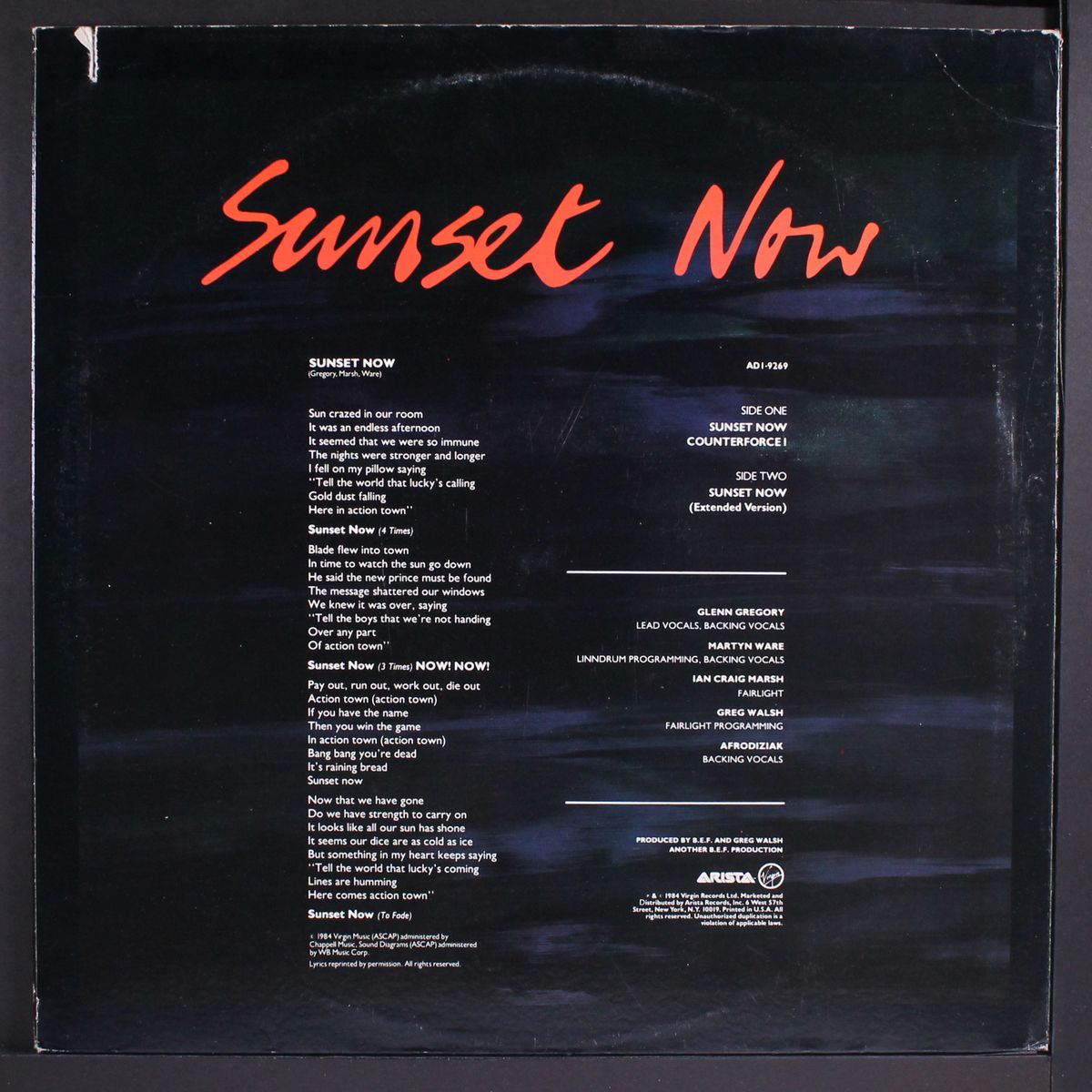 sunset now by HEAVEN 17