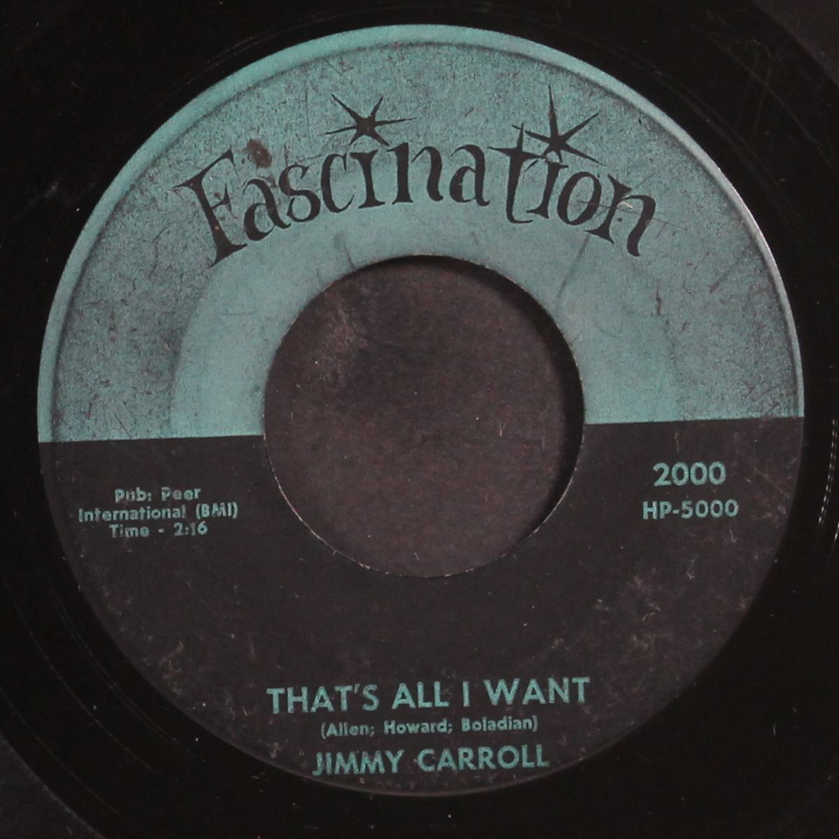 big green car / that's all i want by JIMMY CARROLL