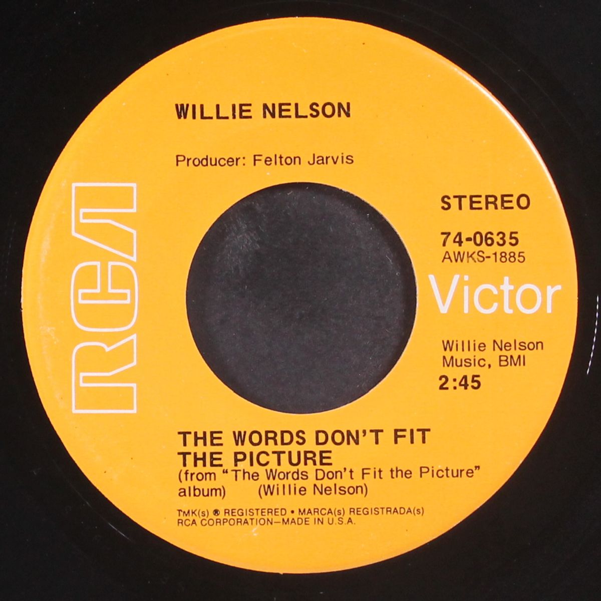 the words don't fit the picture by WILLIE NELSON