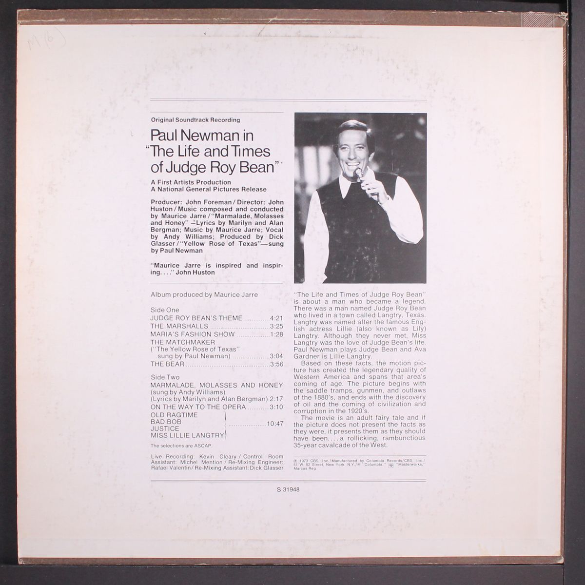 the life and times of judge roy bean by SOUNDTRACK