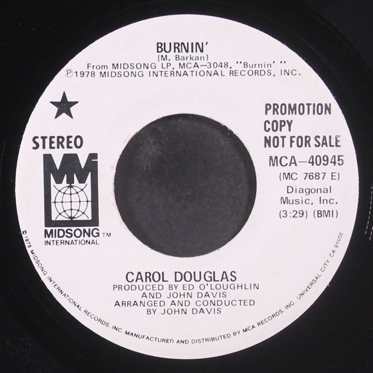 burnin' / same by CAROL DOUGLAS