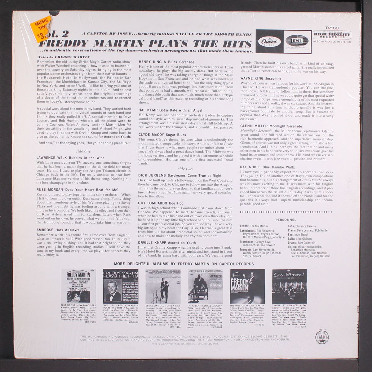 plays the hits, vol. 2 by FREDDY MARTIN