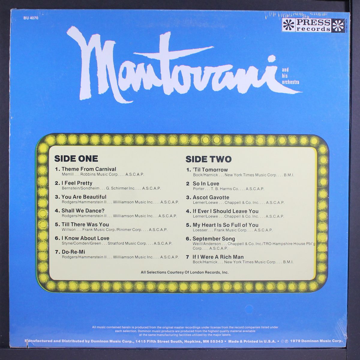 themes from broadway by MANTOVANI