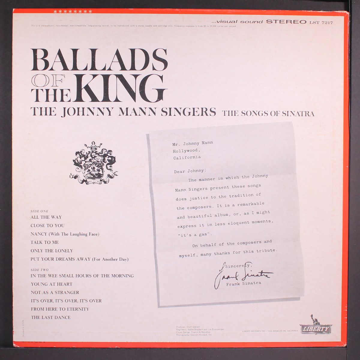 ballads of the king by JOHNNY MANN SINGERS