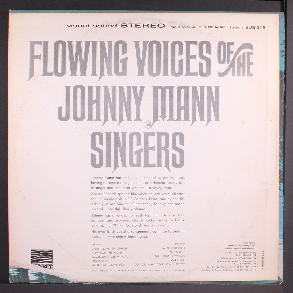 flowing voices of by JOHNNY MANN SINGERS