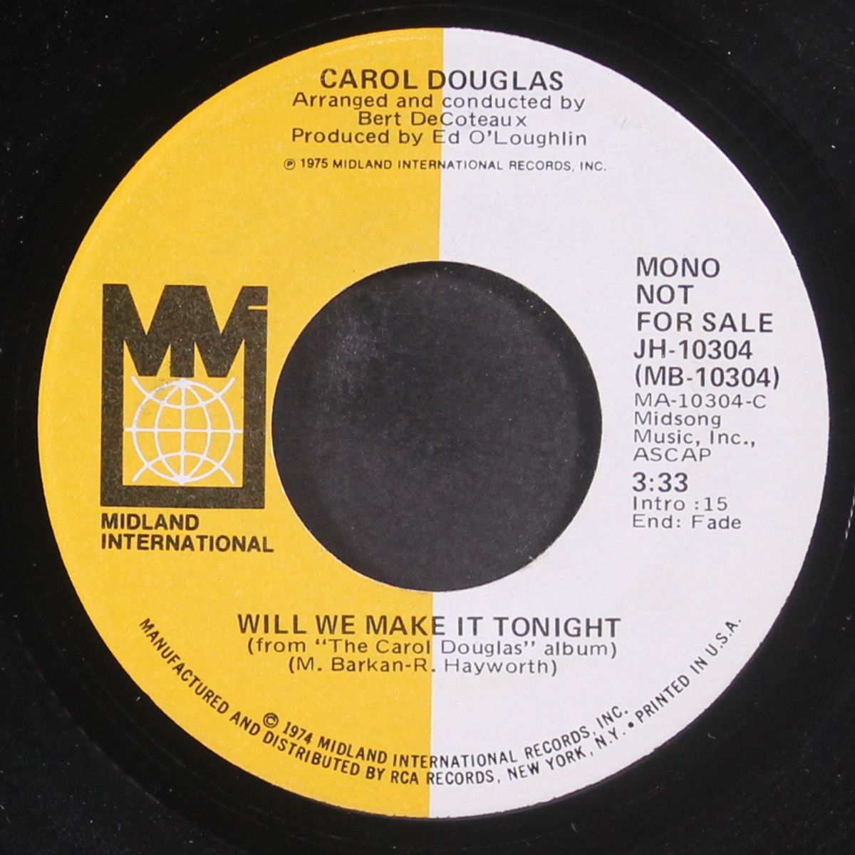 will we make it tonight / mono by CAROL DOUGLAS
