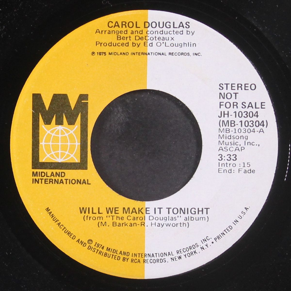 will we make it tonight / mono by CAROL DOUGLAS