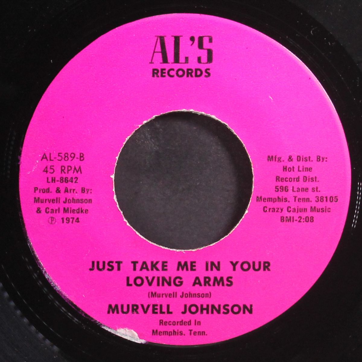 just take me in your loving arms / hold on this time by MURVELL JOHNSON