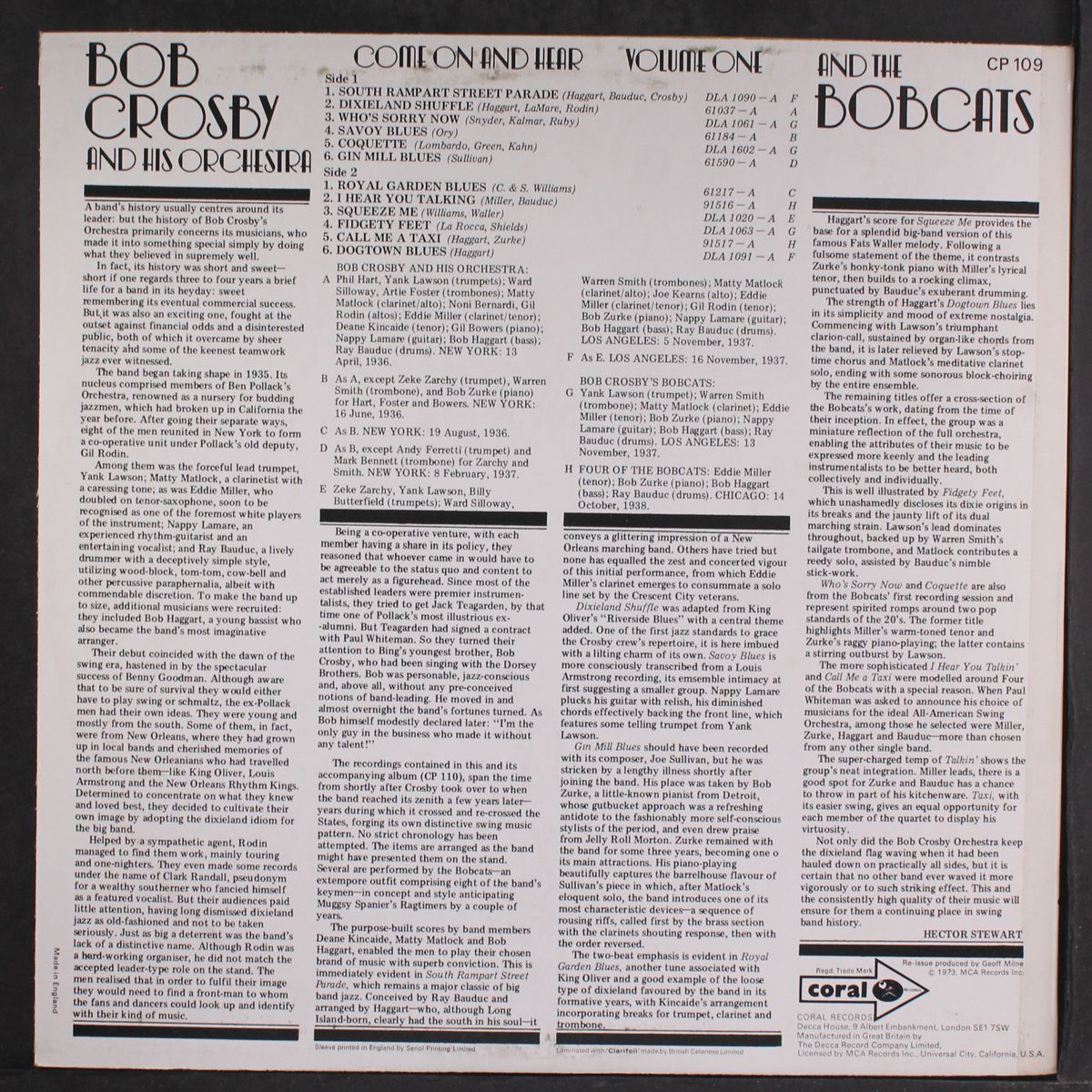 come on and hear by BOB CROSBY