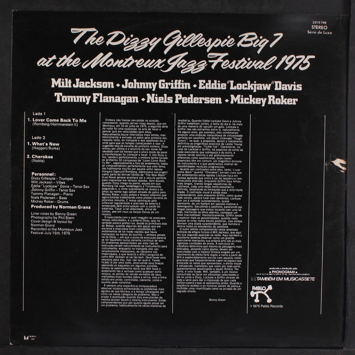 at the montreux jazz festival 1975 by DIZZY GILLESPIE