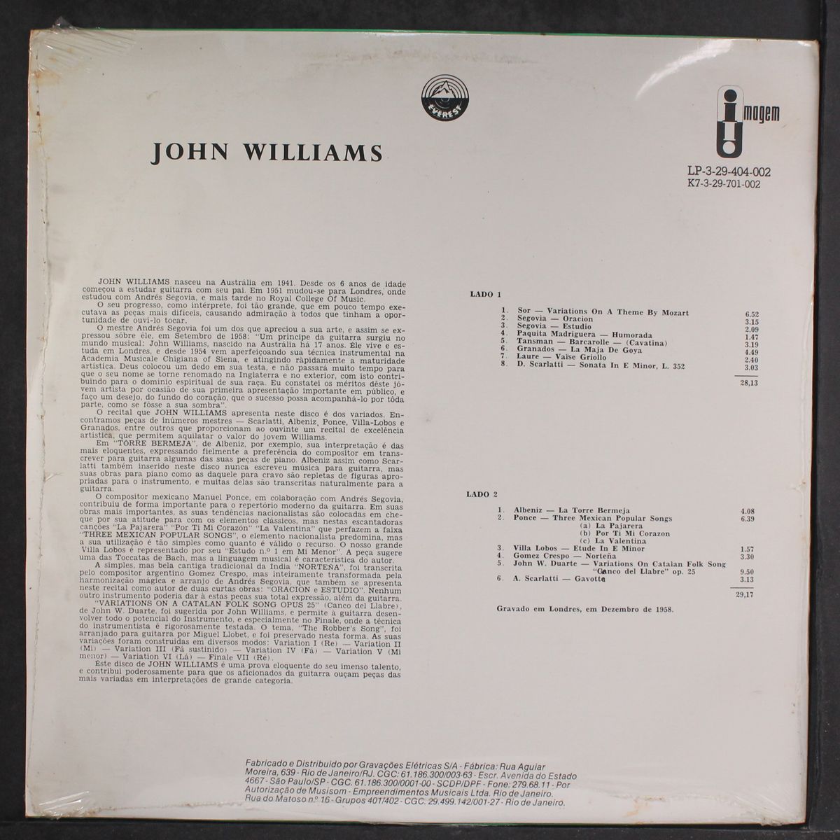 guitar recital by JOHN WILLIAMS