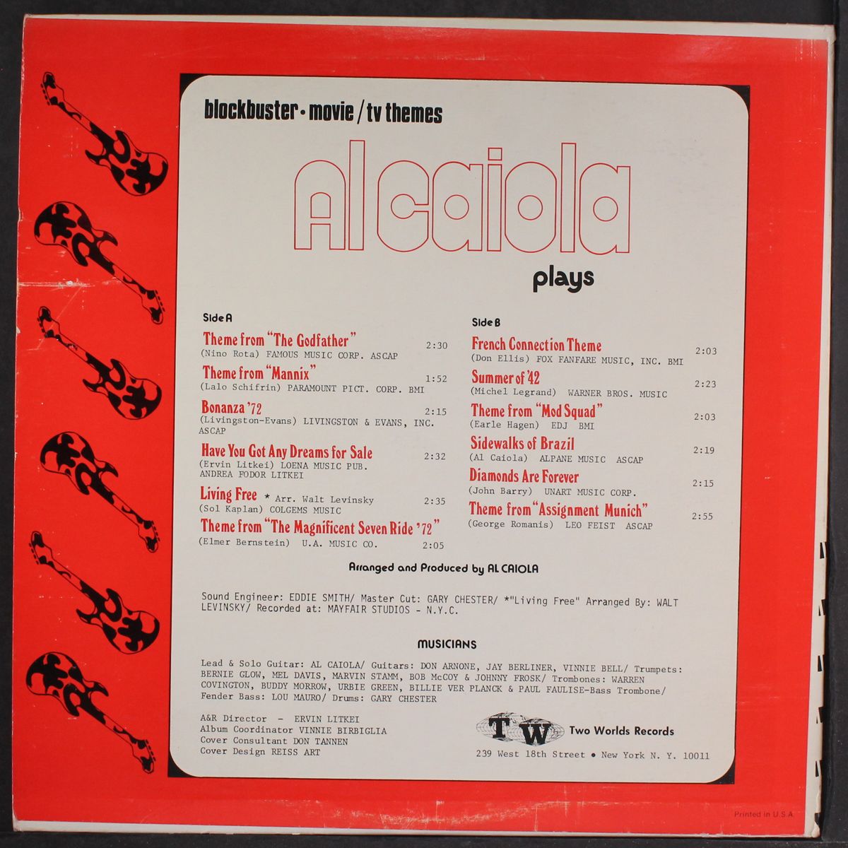 plays blockbuster movie/tv themes by AL CAIOLA