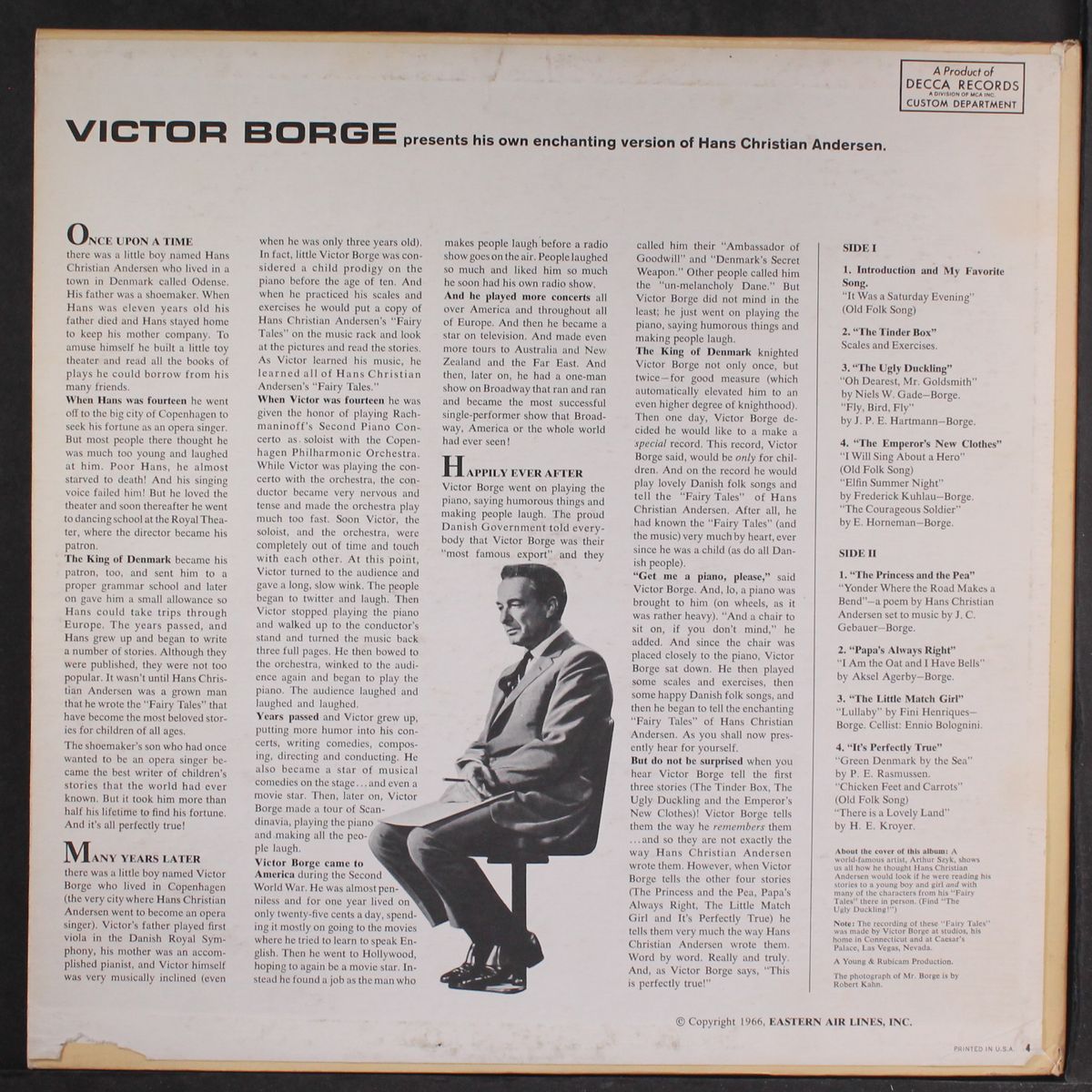presents his own enchanting version of hans christian andersen by VICTOR BORGE