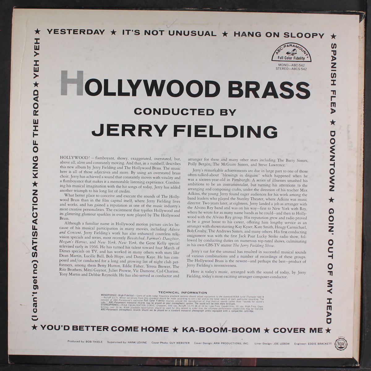 hollywood brass by JERRY FIELDING