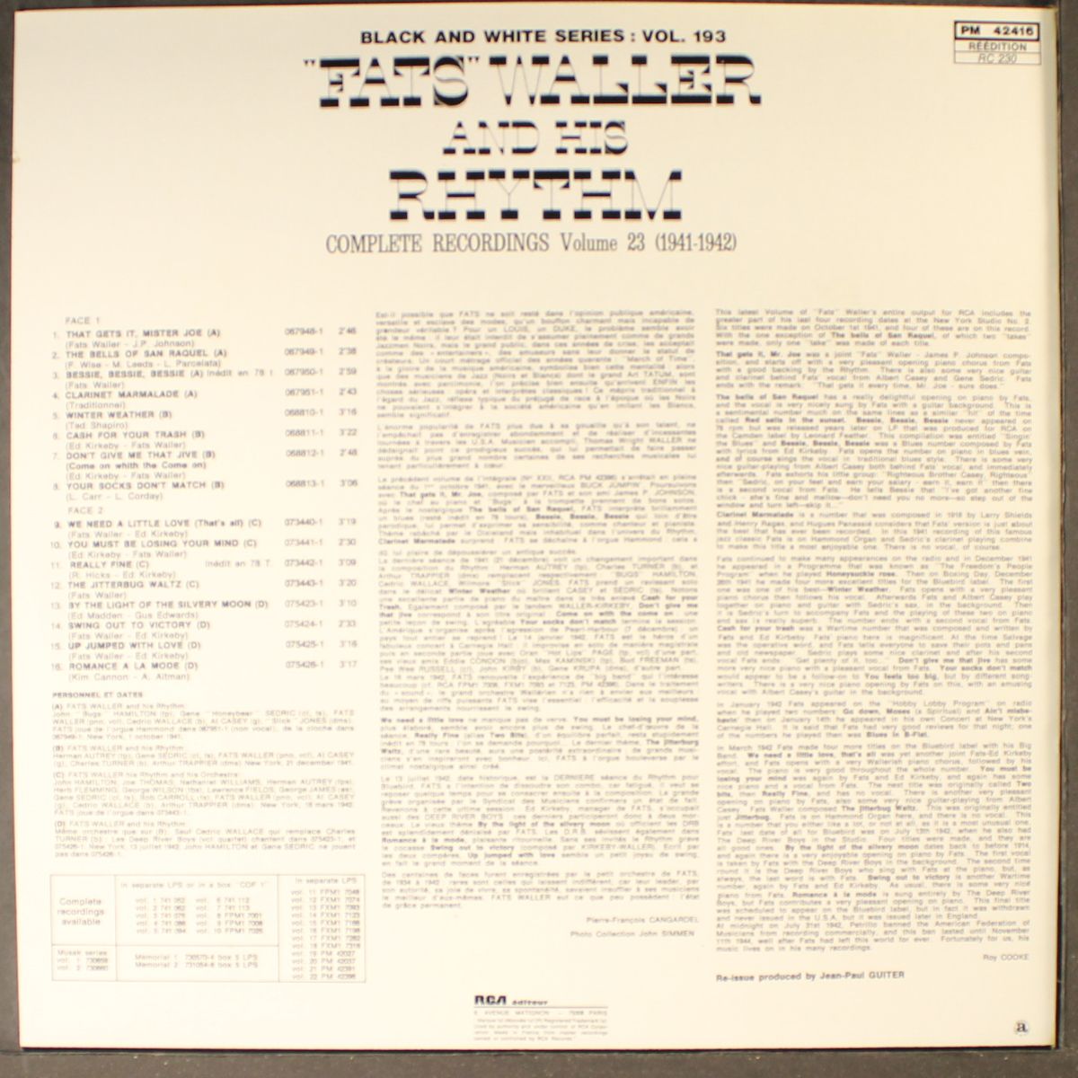 1941-1942, vol. 23 by FATS WALLER