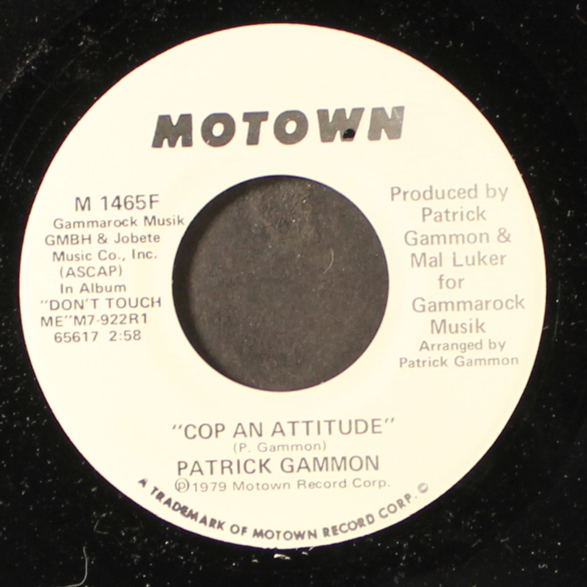 cop an attitude / same by PATRICK GAMMON