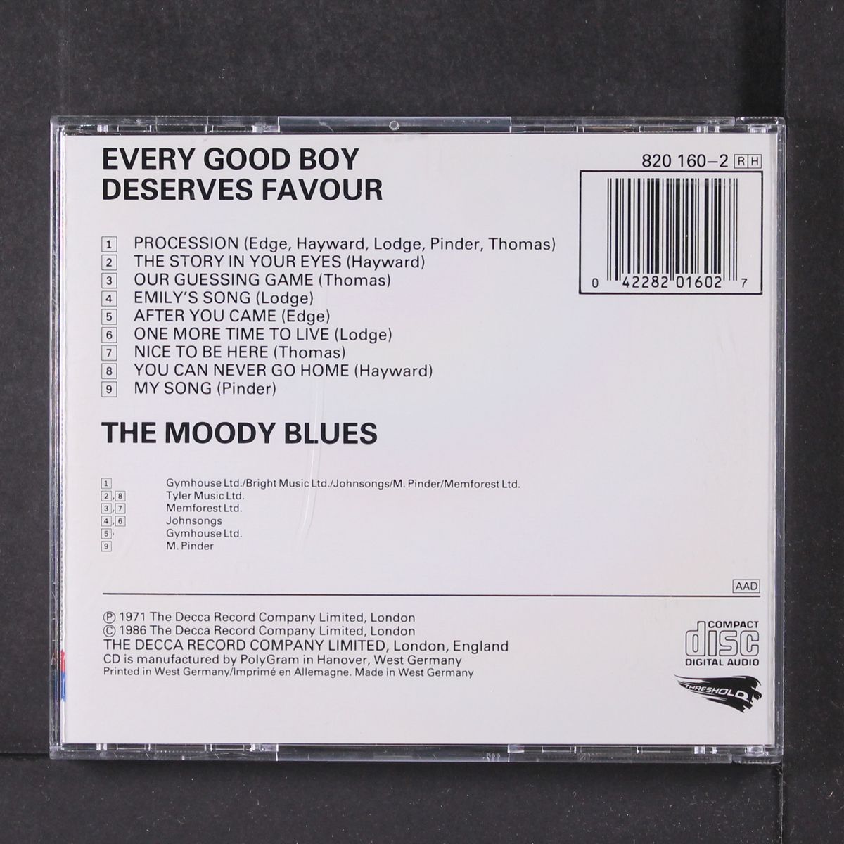 every good boy deserves favour by MOODY BLUES