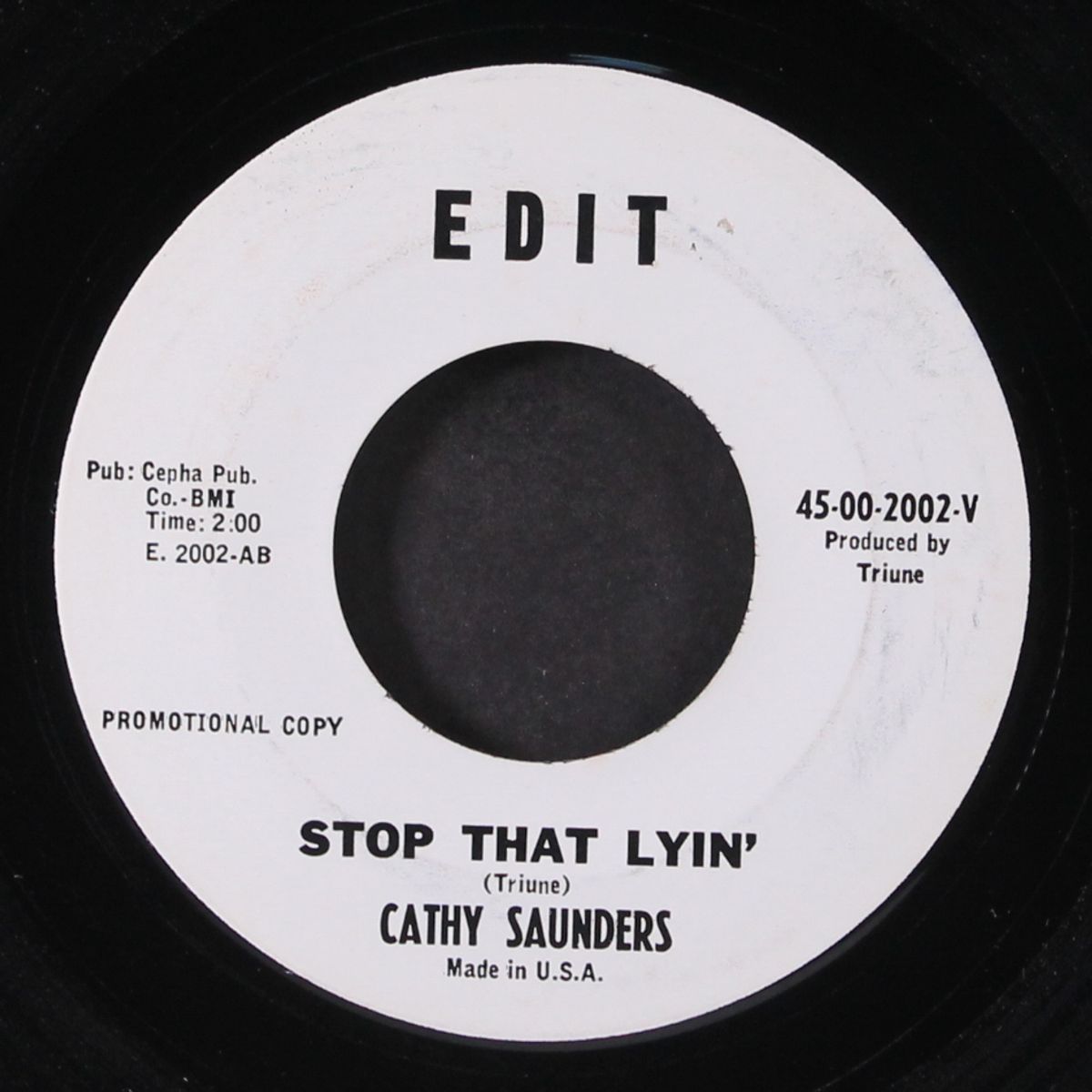 johnny be good / stop that lyin' by CATHY SAUNDERS