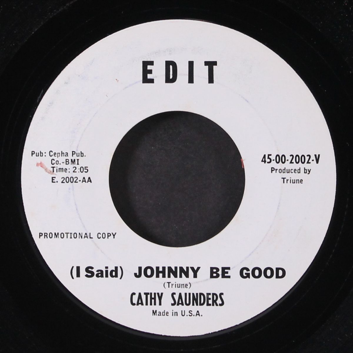 johnny be good / stop that lyin' by CATHY SAUNDERS