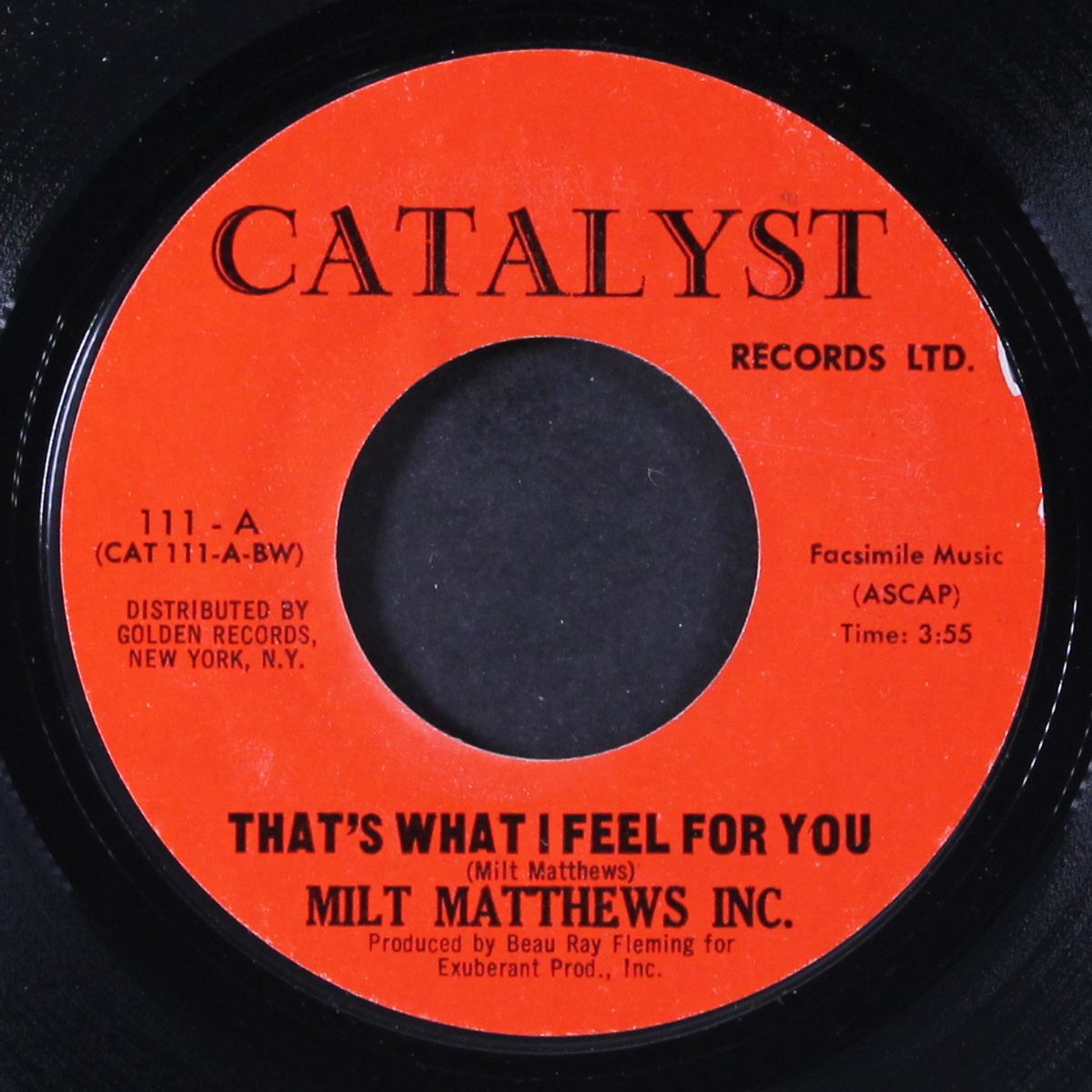 that's what i feel for you / just one look by MILT MATTHEWS INC.