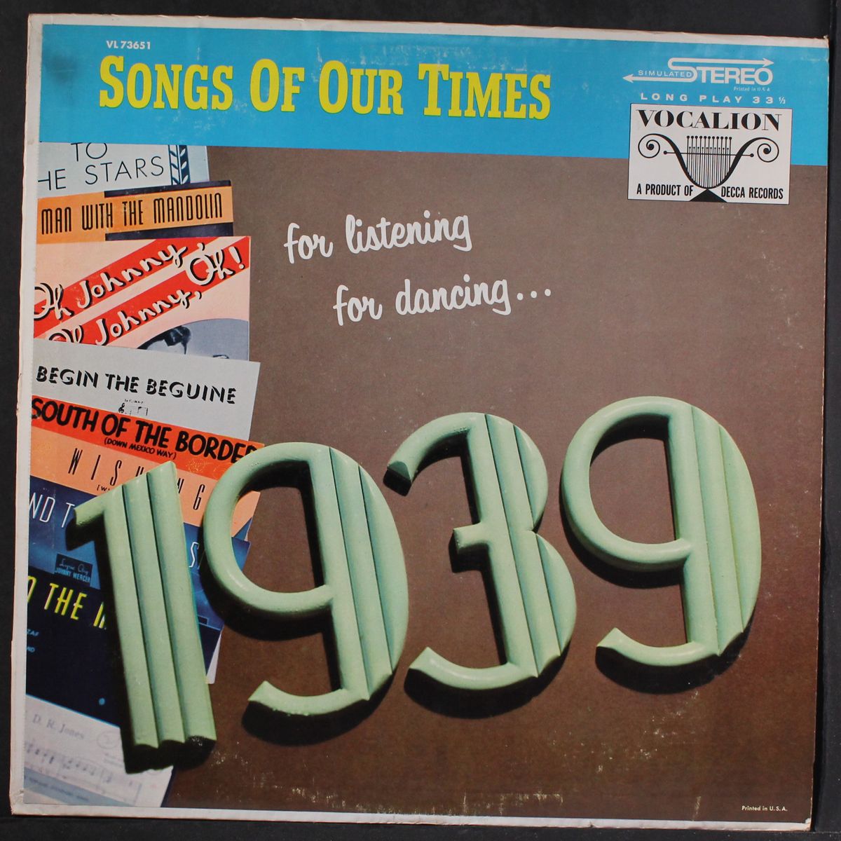 song hits of 1939 by BASIL FOMEEN