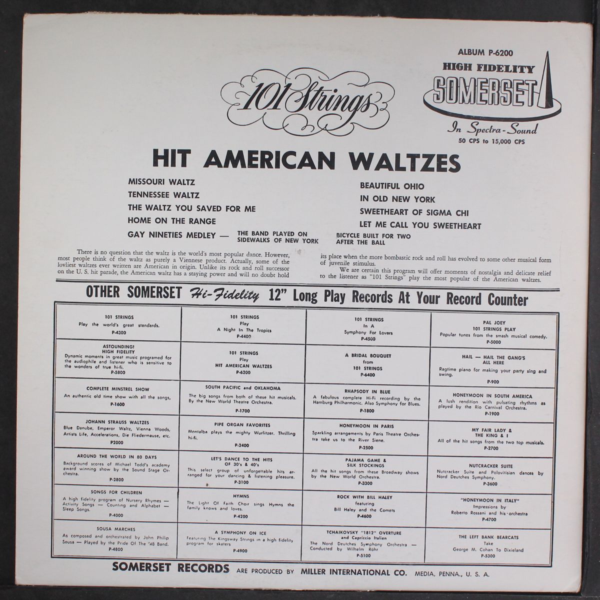 hit american waltzes by 101 STRINGS