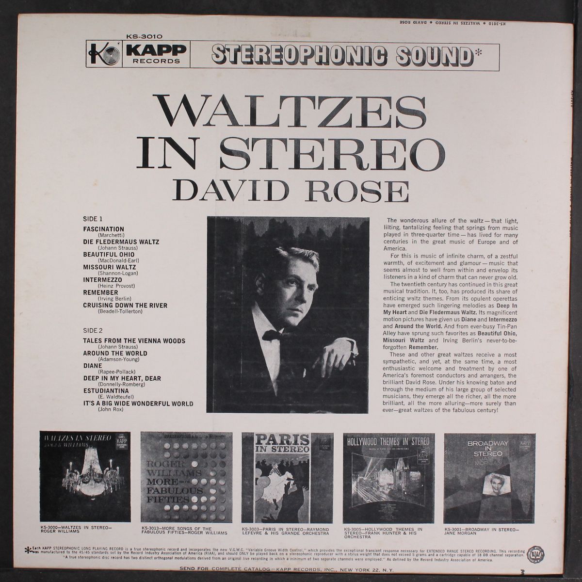 waltzes in stereo by DAVID ROSE