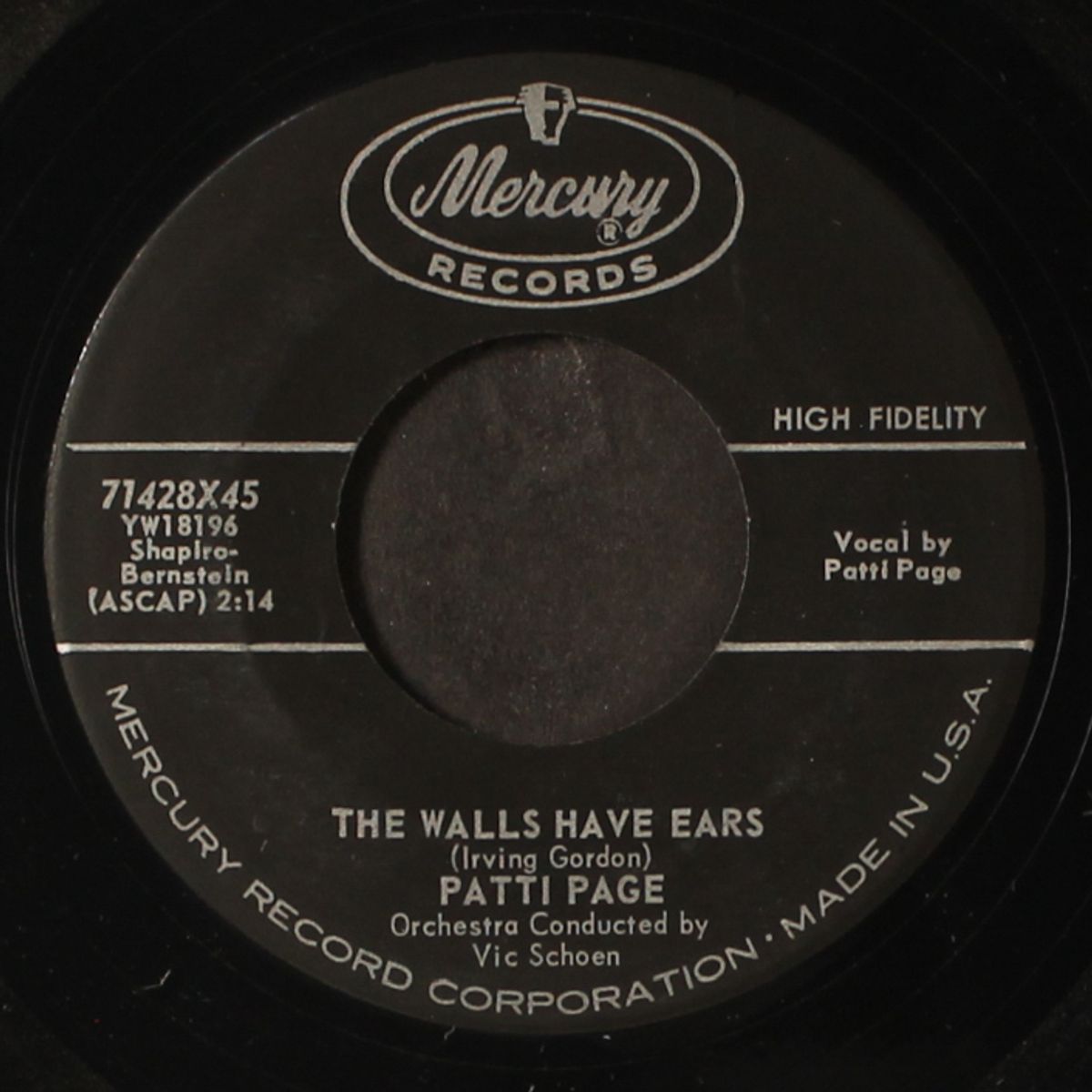my promise / the walls have ears by PATTI PAGE