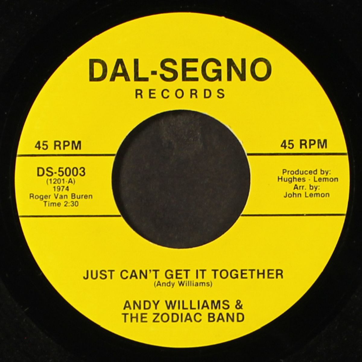 just can't get it together / happiness and peace of mind by ANDY WILLIAMS & ZODIAC BAND