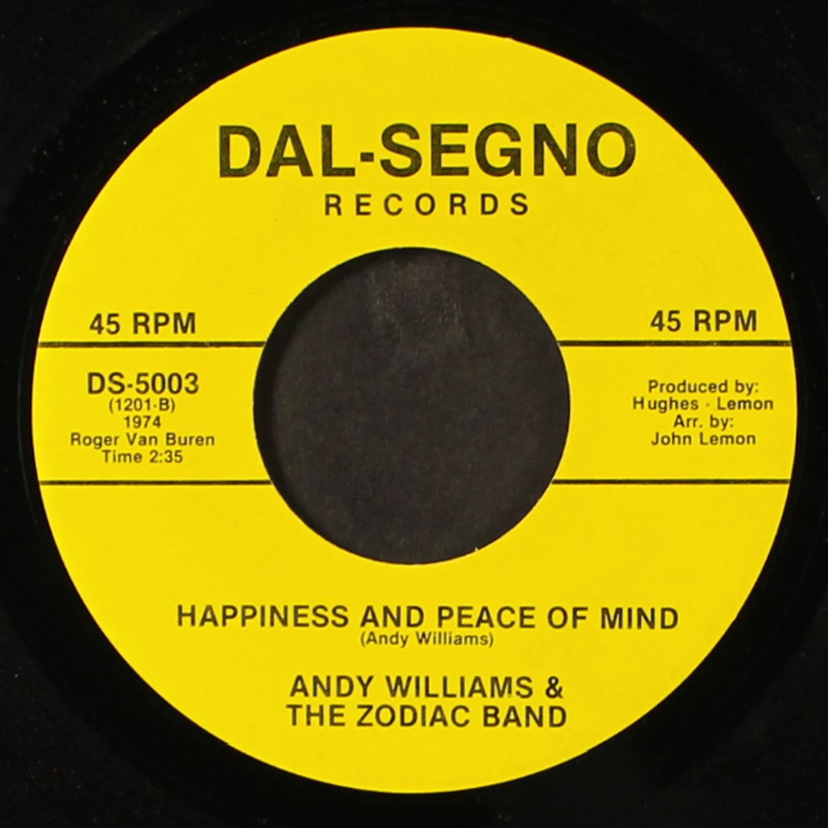 just can't get it together / happiness and peace of mind by ANDY WILLIAMS & ZODIAC BAND