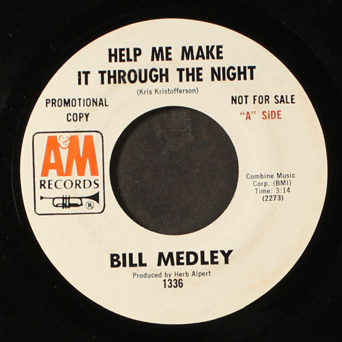 help me make it through the night / hung on you by BILL MEDLEY