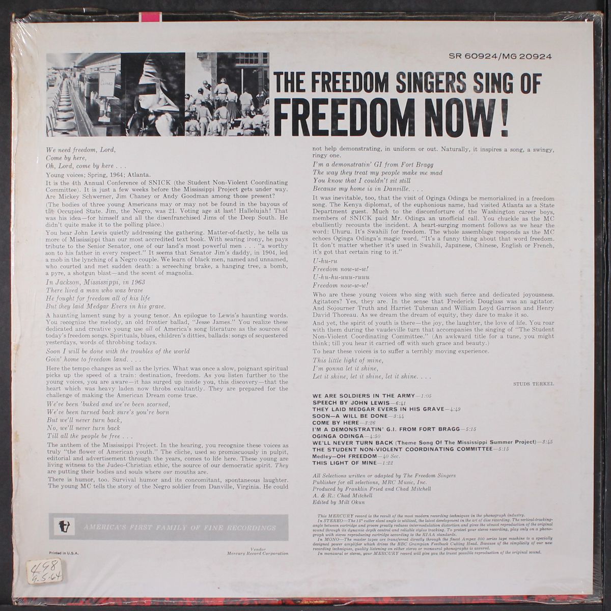 freedom now! by FREEDOM SINGERS