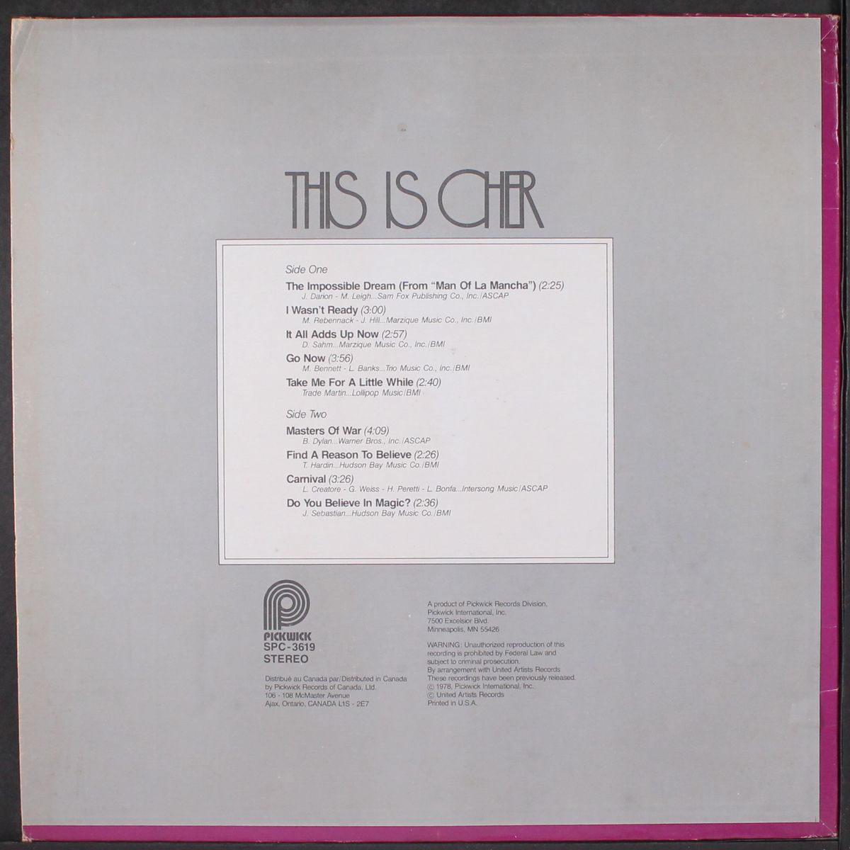 this is cher by CHER