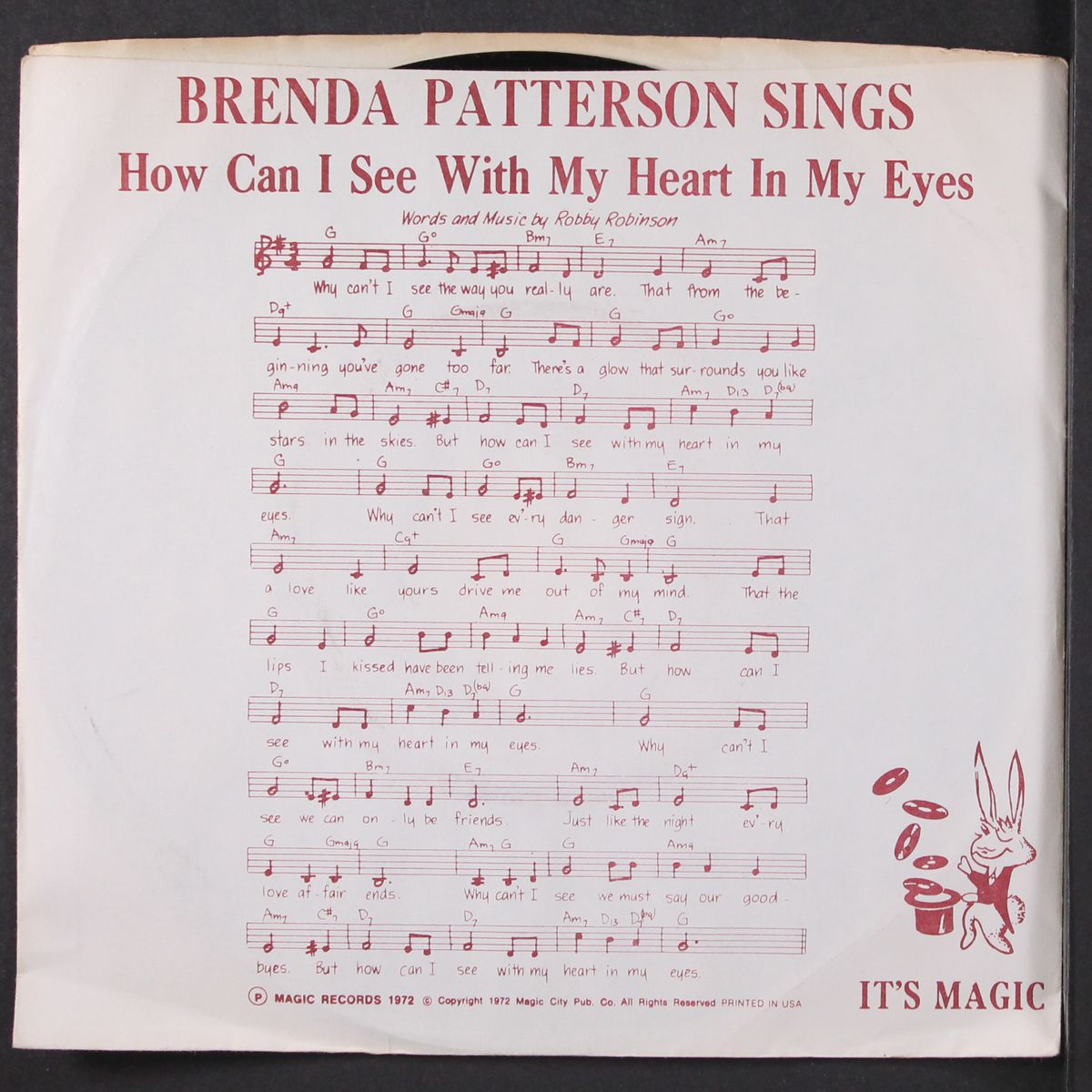 how can i see with my heart in my eyes / call on me by BRENDA PATTERSON