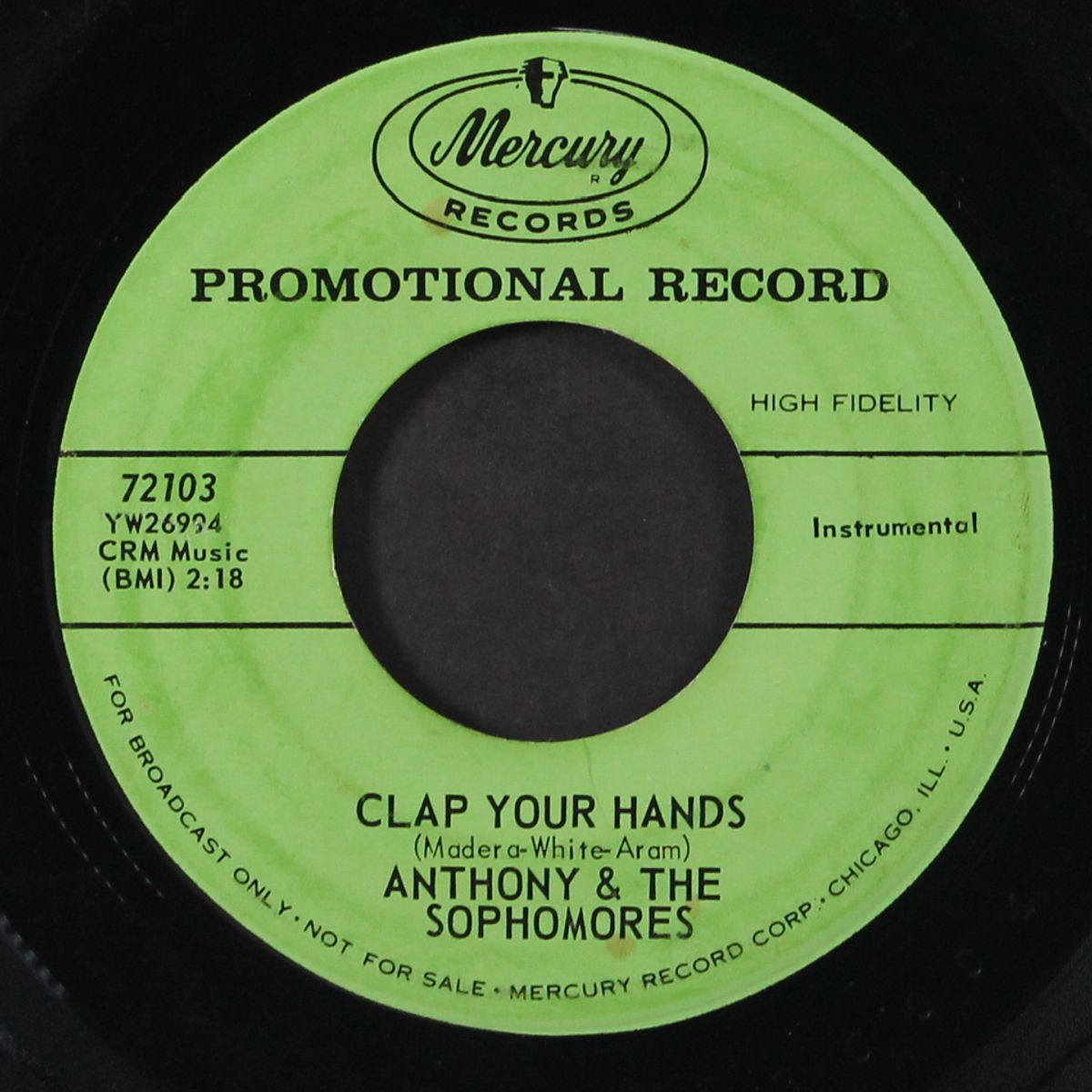 play those oldies, mr. dee jay / clap your hands by ANTHONY & SOPHOMORES