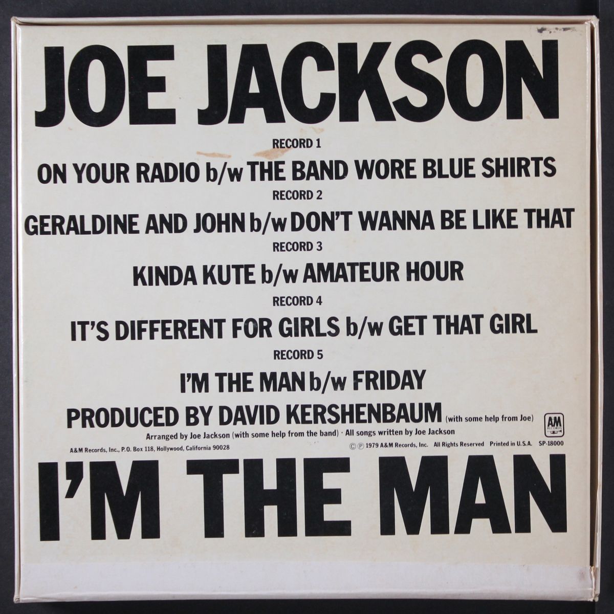 i'm the man by JOE JACKSON