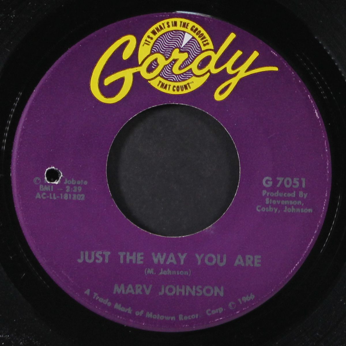 just the way you are / i miss you baby by MARV JOHNSON