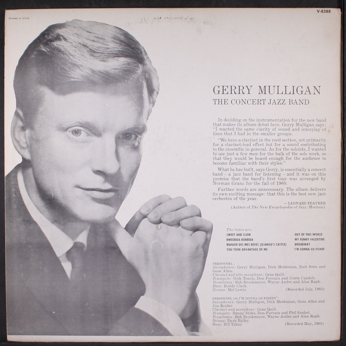 the concert jazz band by GERRY MULLIGAN
