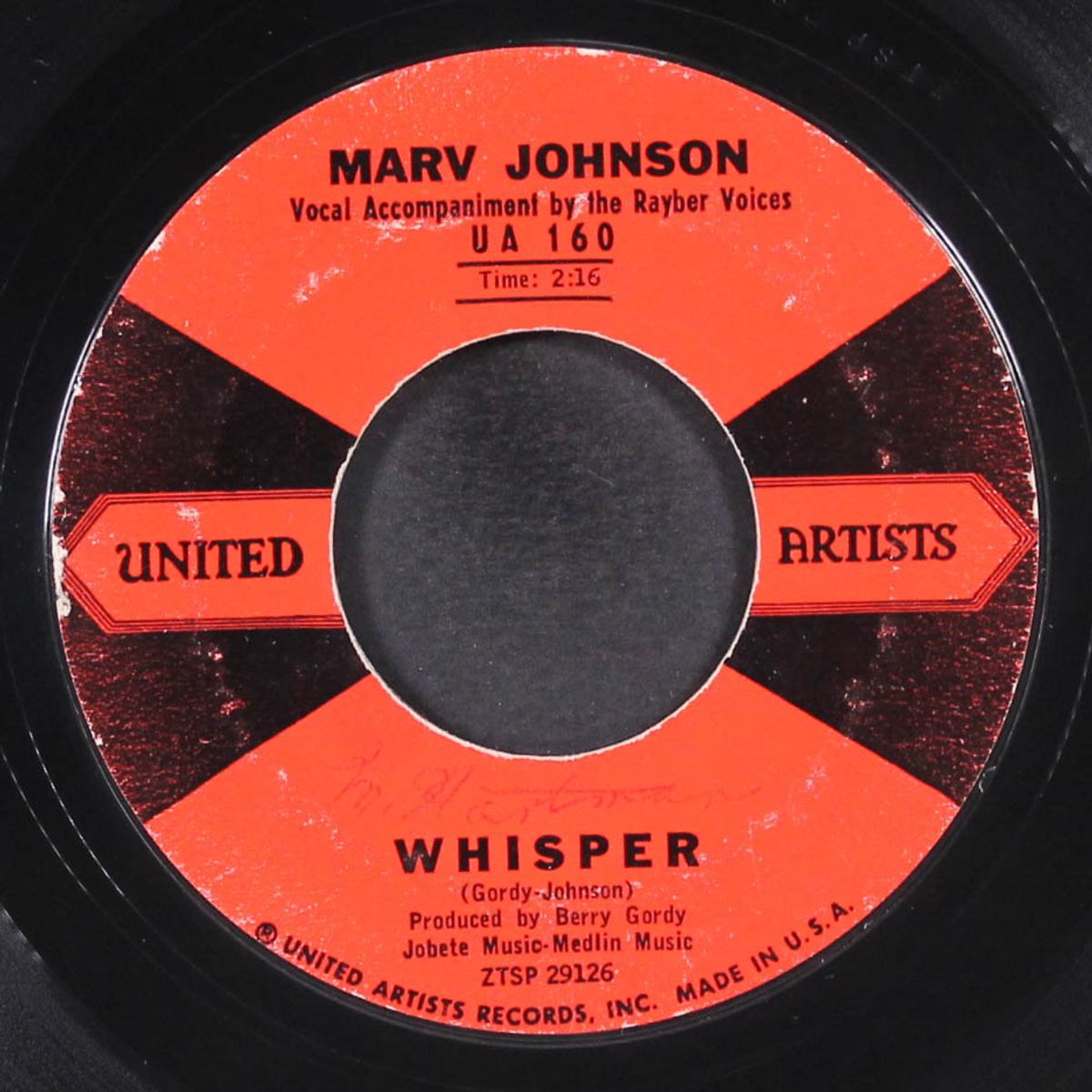 come to me / whisper by MARV JOHNSON