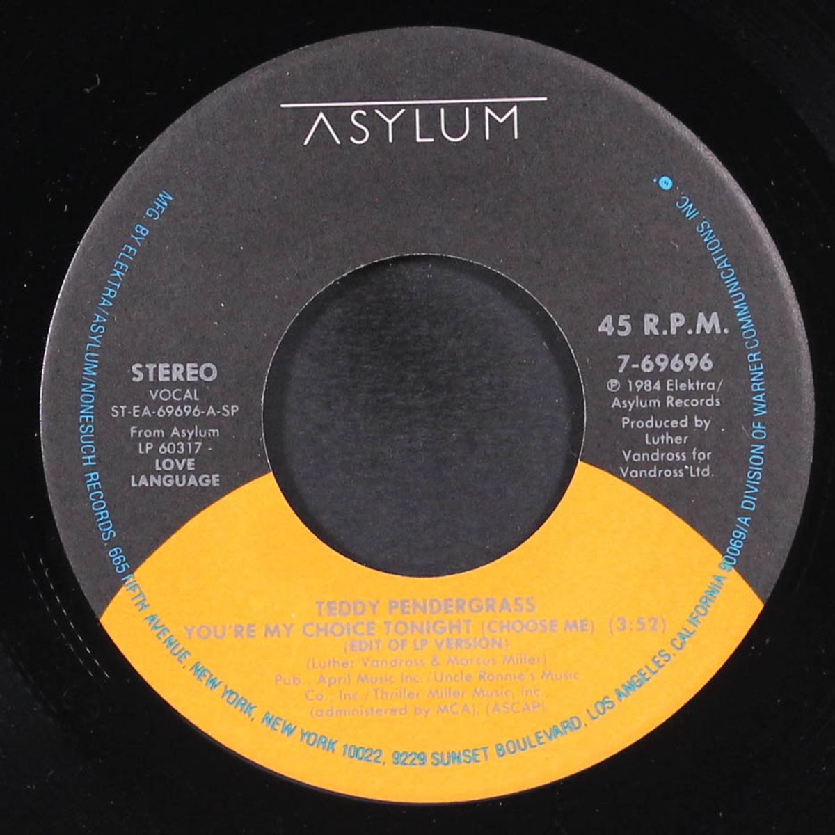 you're my choice tonight / so sad the song by TEDDY PENDERGRASS