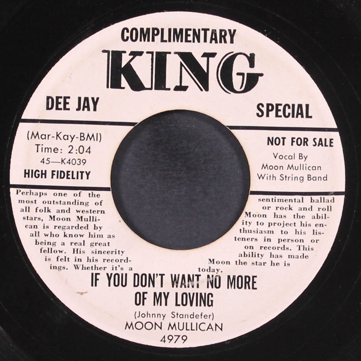 keep a light in the window for me / if you don't want no more of my loving by MOON MULLICAN