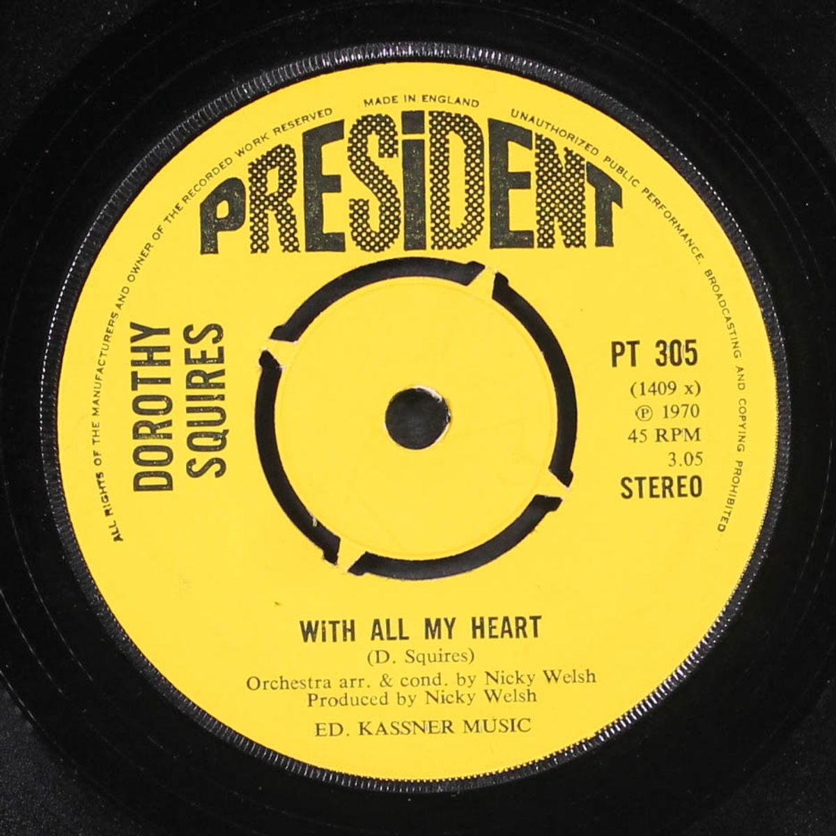 my way / with all my heart by DOROTHY SQUIRES