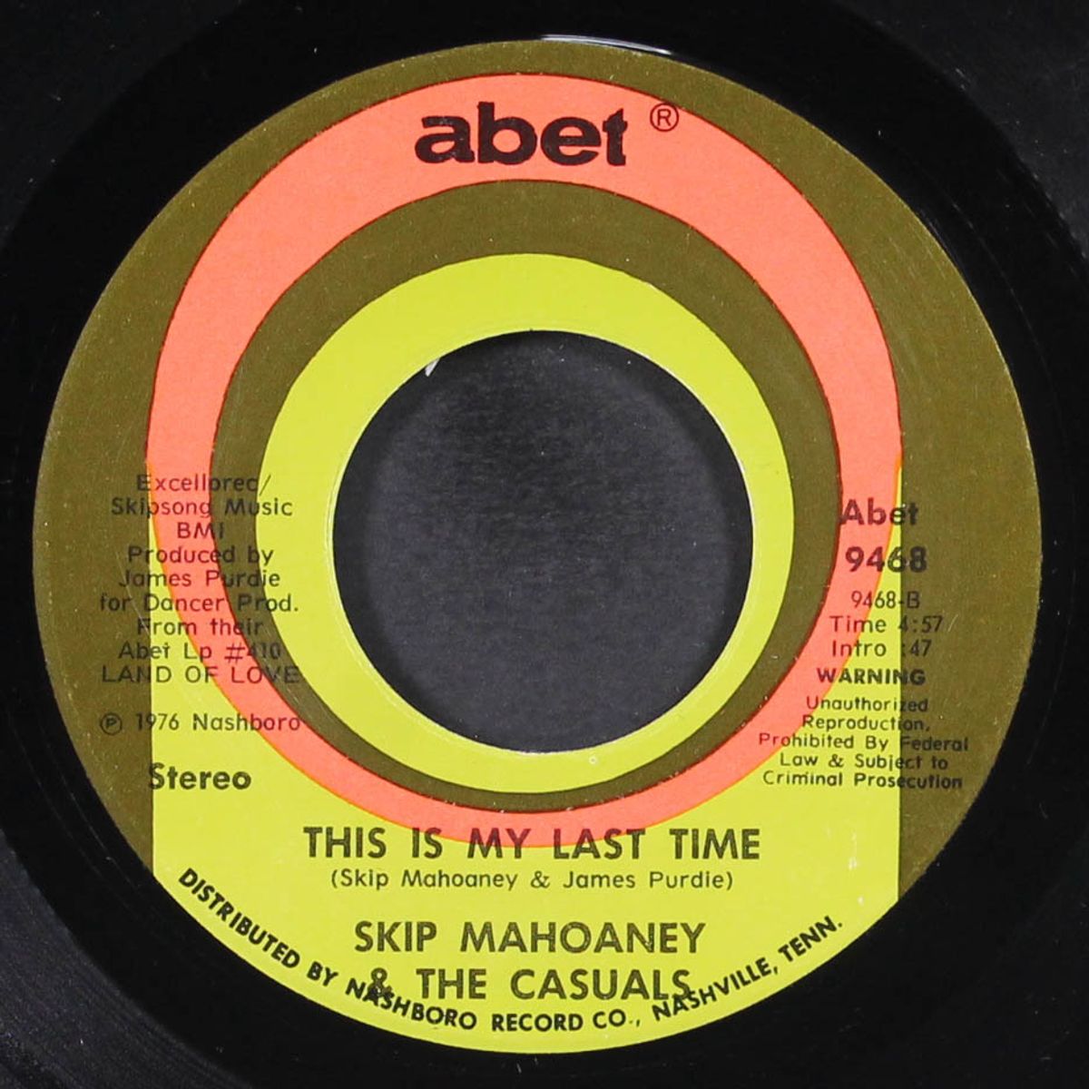 running away from love / this is my last time by SKIP MAHOANEY & CASUALS