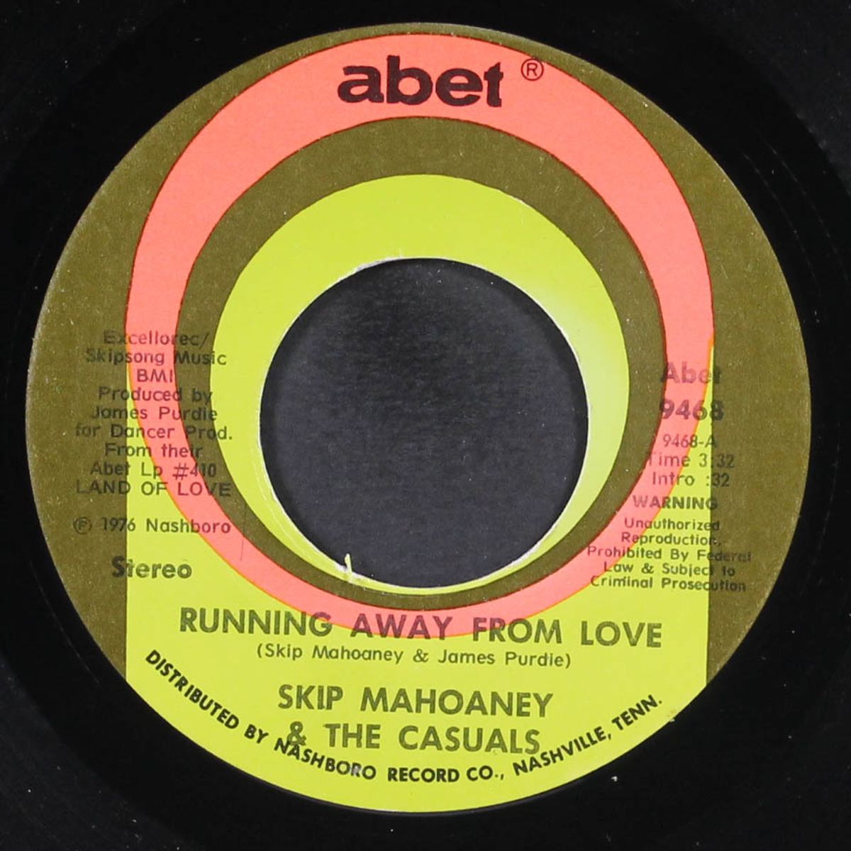 running away from love / this is my last time by SKIP MAHOANEY & CASUALS