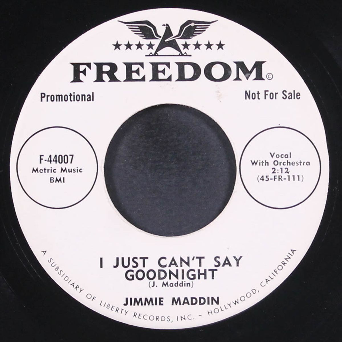 i'm studyin' you / i just can't say goodnight by JIMMIE MADDIN